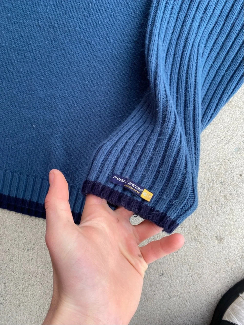 00s Vintage Blue Point Zero Striped Sweater - Picture 4 of 9